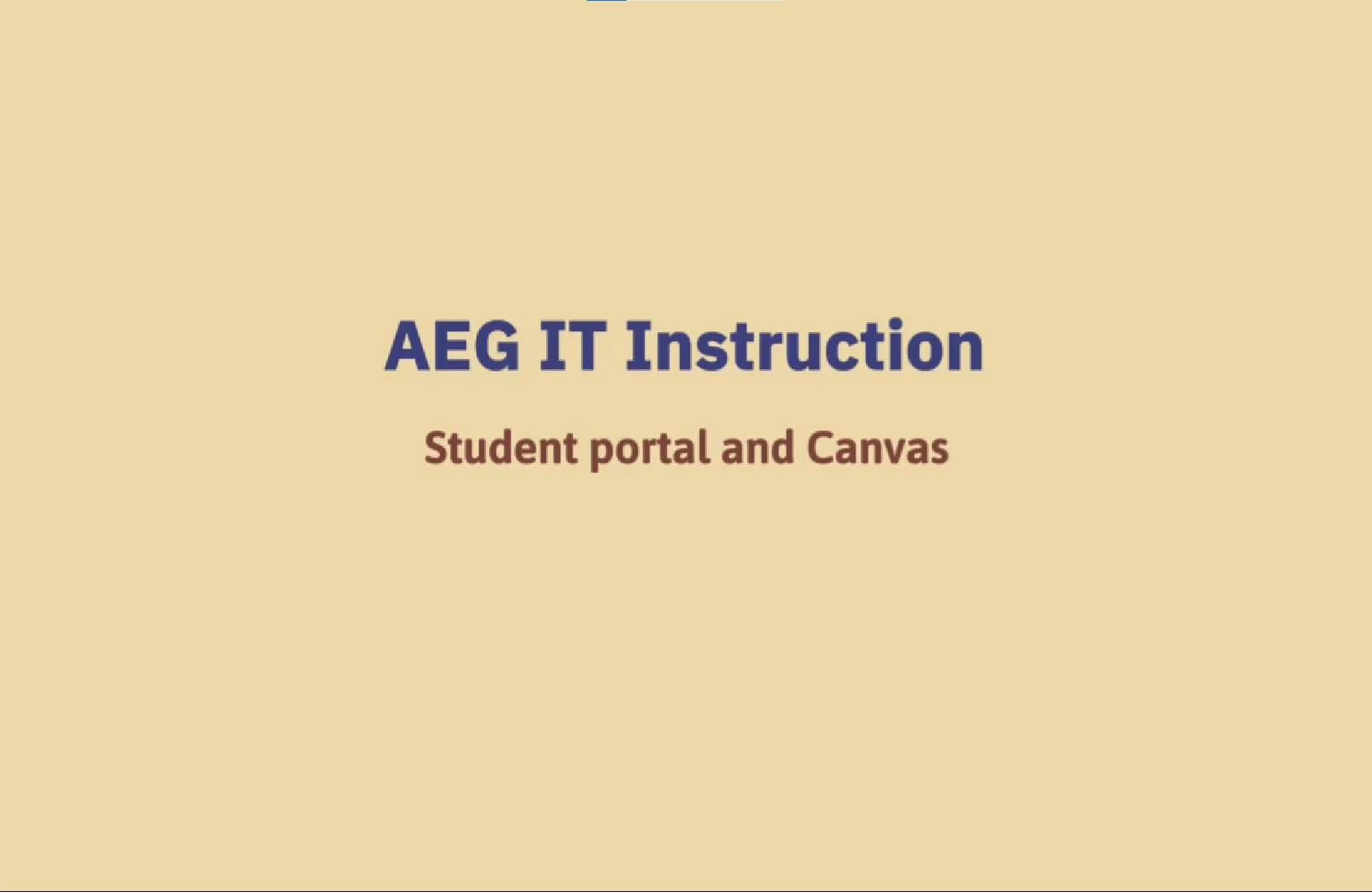 Student Portal & Canvas